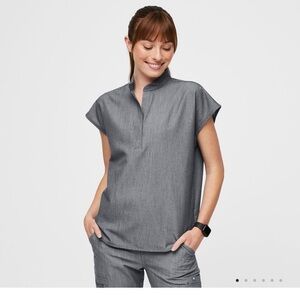 Figs Graphite Rafaela Scrub Top